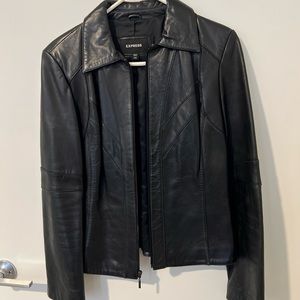 Leather jacket- black, used, good condition. Soft leather